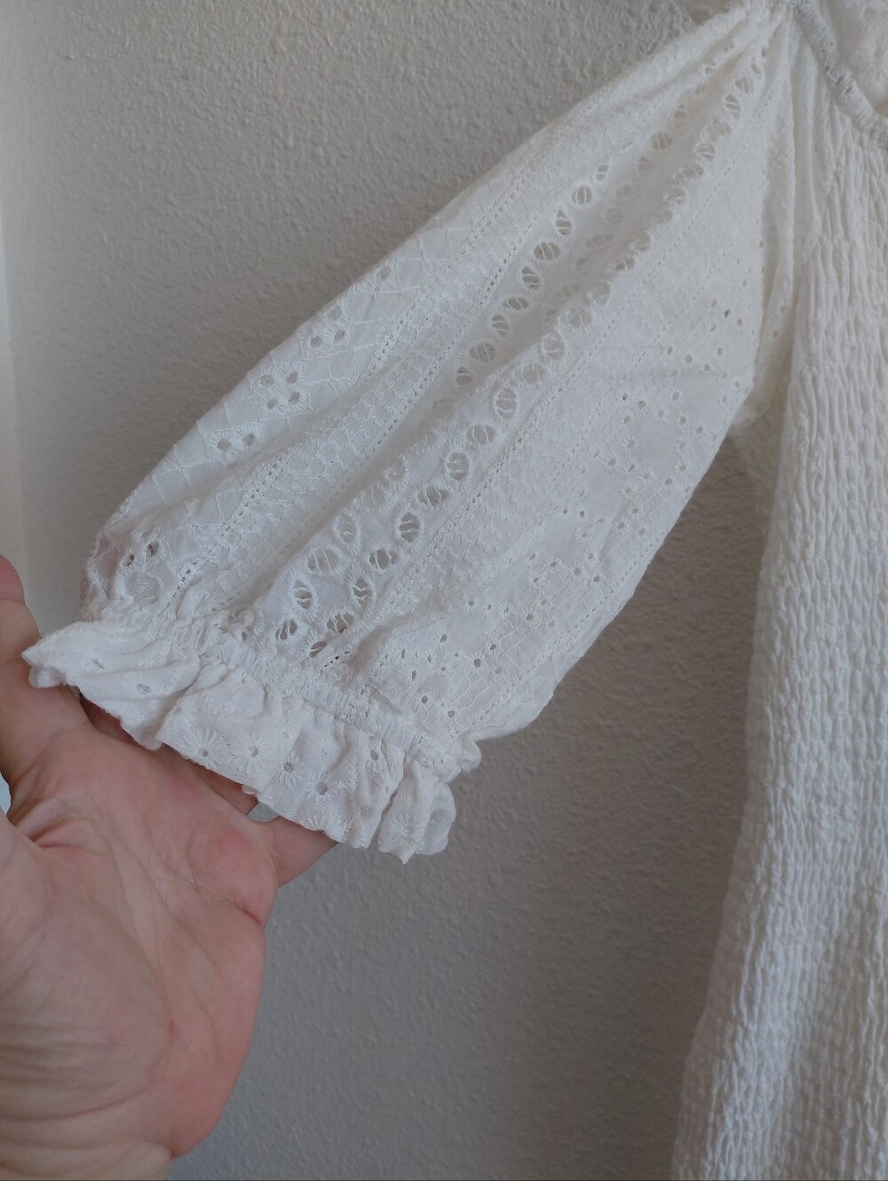 Nwt Minor Defect White Stretch Smoked Cold Shoulders Shortsleeve  Dress Womens X - Picture 10 of 14